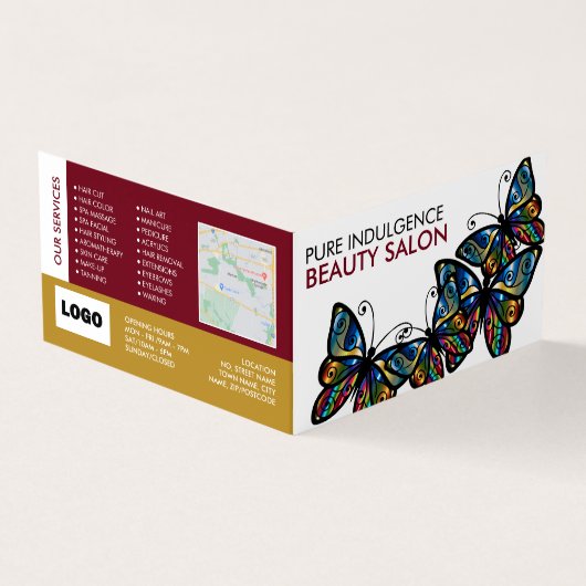 Glamor Butterflies, Beauticion, Loyalty Card Visitekaartjes (Buitenkant)