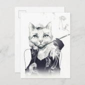 Glamor Cat Briefkaart (Voorkant / Achterkant)