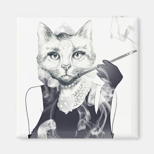 Glamor Cat Magneet (Voorkant)