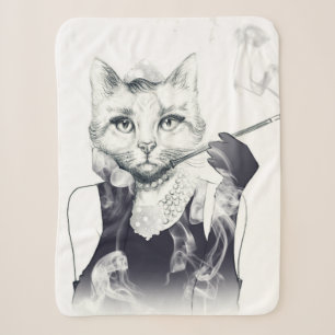 Glamor Cat Sherpa Deken
