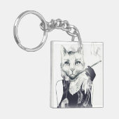 Glamor Cat Sleutelhanger (Voorkant Links)