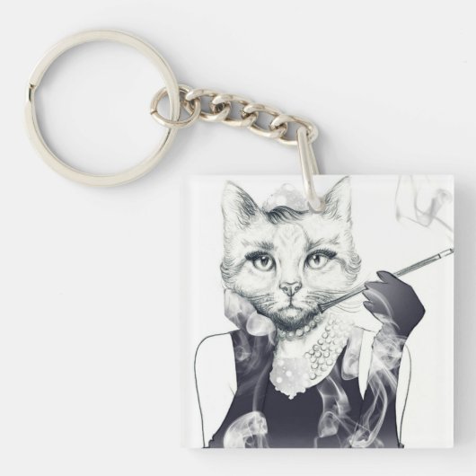 Glamor Cat Sleutelhanger (Voorkant)