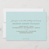 Glamor Damask & Jewel Graduation Faire-part (Dos)