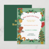 Glamor dans les cadres Invitation de la fête (Devant / Derrière)