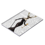 Glamor Deer in zwart Notitieboek (Linkerzijde)