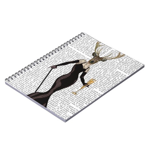 Glamor Deer in zwart Notitieboek (Linkerzijde)