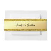 Glamor Elegant Gold Glitter Moderne Calligrafie Uitnodigingen Wikkel (Voorkant Voorbeeld)