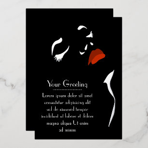 Glamor Face Folie Invitation Folie Uitnodiging