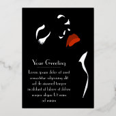 Glamor Face Folie Invitation Uitnodiging (Voorkant)