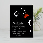 Glamor Face Folie Invitation Uitnodiging (Staand Voorkant)