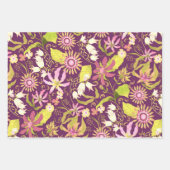 Glamor Floral Brown Inpakpapier Vel (Voorkant 3)