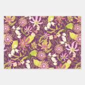 Glamor Floral Brown Inpakpapier Vel (Voorkant 2)