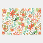 Glamor Floral White Inpakpapier Vel (Voorkant 3)