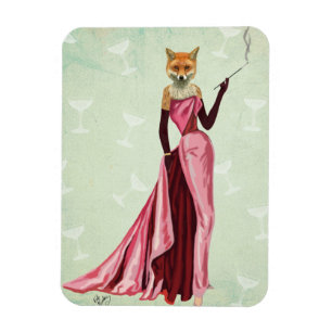 Glamor Fox in Roze 2 Magneet