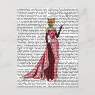 Glamor Fox in roze Briefkaart
