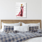 Glamor Fox in roze Canvas Afdruk (Insitu (Slaapkamer))