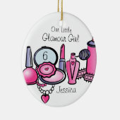 Glamor Girl Birthday Personalized Ornament (Rechts)