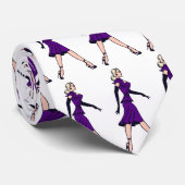 Glamor Girl, minister van Retro Blond Stropdas (Opgerold)