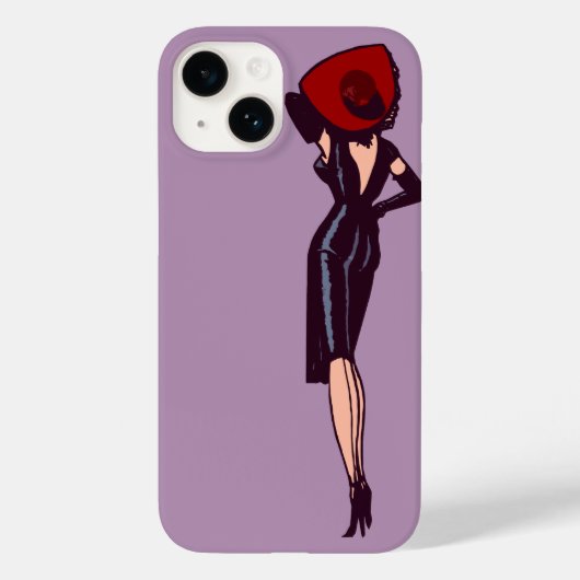  Glamor Girl Retro Pinup Case-Mate iPhone Case (Achterkant)