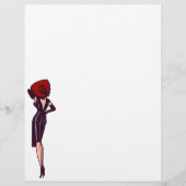  Glamor Girl Retro Pinup Flyer (Achterkant)