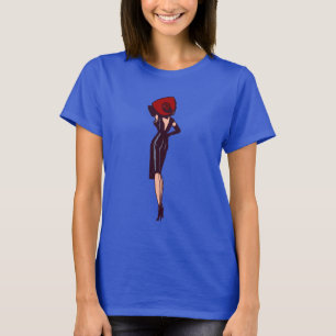  Glamor Girl Retro Pinup T-shirt