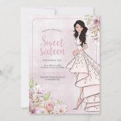 Glamor Girl Sweet sixteen Invitation d'anniversair (Devant)