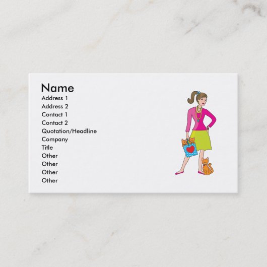 Glamor Girl Visitekaartje (Voorkant)