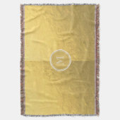 Glamor Gold Foil Background Monogram Deken (Voorkant Verticaal)