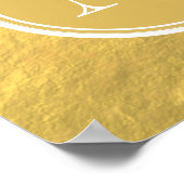 Glamor Gold Foil Background Monogram Poster (Hoek)