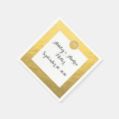 Glamor Gold Foil Background Monogram Servetten (Hoek)