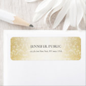 Glamor Gold Glitter Moderne Elegant Sjabloon Etiket (Insitu)