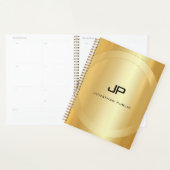 Glamor Gold Kijk Monogram Sjabloon Gepersonaliseer Planner (Display)