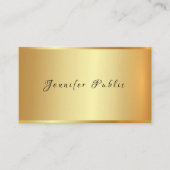 Glamor Gold Plain Professional Hand Script Modern Visitekaartje (Voorkant)