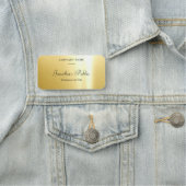 Glamor Gold Sjabloon Handgeschreven script Modern Naamplaatje (In situ)