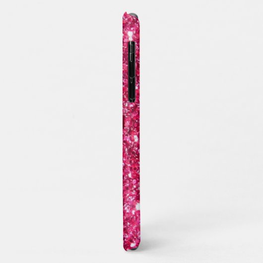 Glamor Hot Pink Glitter Case-Mate iPhone Case (Achterkant/links)