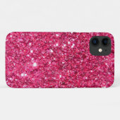 Glamor Hot Pink Glitter Case-Mate iPhone Case (Achterkant (horizontaal))