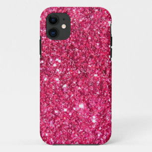 Glamor Hot Pink Glitter iPhone 11 Hoesje
