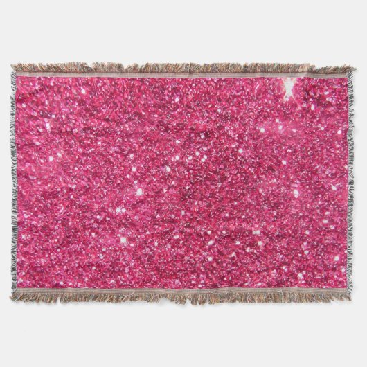 Glamor Hot Pink Glitter Deken (Voorkant)