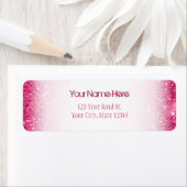 Glamor Hot Pink Glitter Etiket (Insitu)