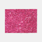 Glamor Hot Pink Glitter Fleece Deken (Voorkant (Horizontaal))