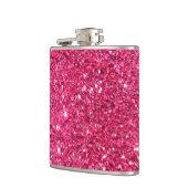 Glamor Hot Pink Glitter Heupfles (Links)