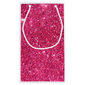 Glamor Hot Pink Glitter Klein Cadeauzakje (Achterkant)