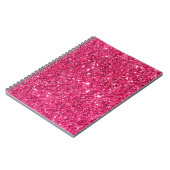 Glamor Hot Pink Glitter Notitieboek (Linkerzijde)