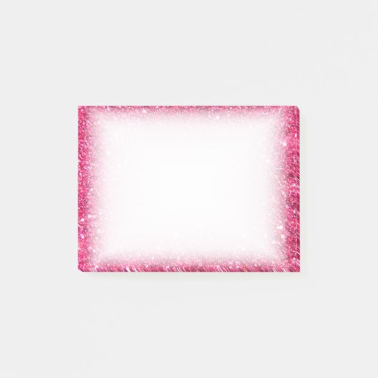 Glamor Hot Pink Glitter Post-it® Notes (Voorkant)