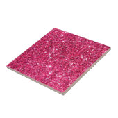 Glamor Hot Pink Glitter Tegeltje (Zijkant)