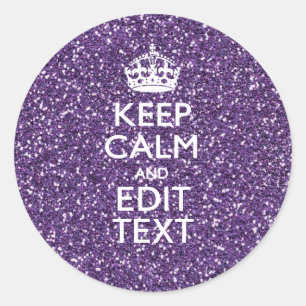 Glamor Paars houden kalm op maat Ronde Sticker
