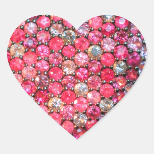 Glamor Pink Sparkle Valentijn Love Heart Hart Sticker (Voorkant)