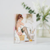 Glamor Pinup Briefkaart (Staand voorkant)