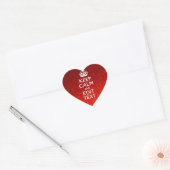 Glamor Red Festive Personalized Keep Calm Hart Sticker (Envelop)