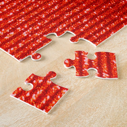 Glamor Red Festive Personalized Keep Calm Legpuzzel (Zijkant)